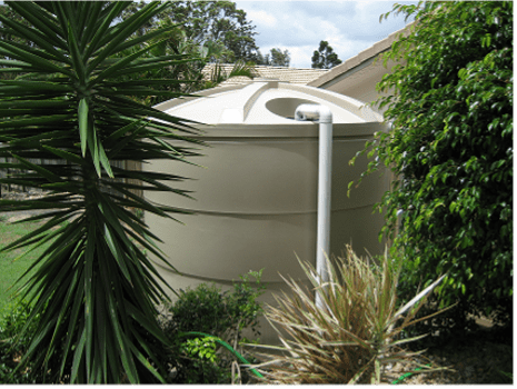 Capital Tanks poly water tank back yard residential