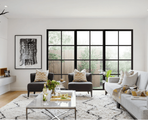 ABM Windows & Doors casement windows in living room