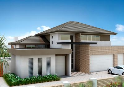 Conceptual residential home with concrete Bristile roofing