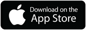 Apple App Store logo and text on black background