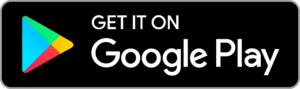 Black background with a colourful logo and white bold text "GET IT ON" "Google Play"