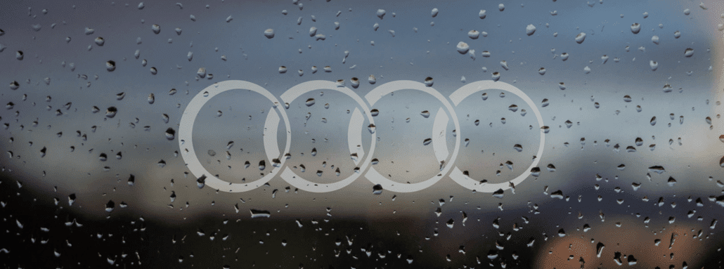 Window with rain droplets on it and the Dowell logo in the centre