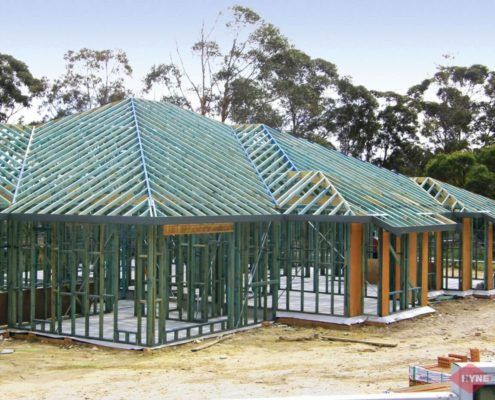 MCM timber framing residential house on constitution site