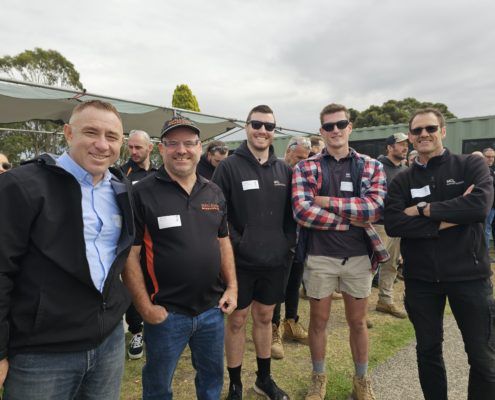 TAG members at Oz Clay Shooting day smiling at the camera