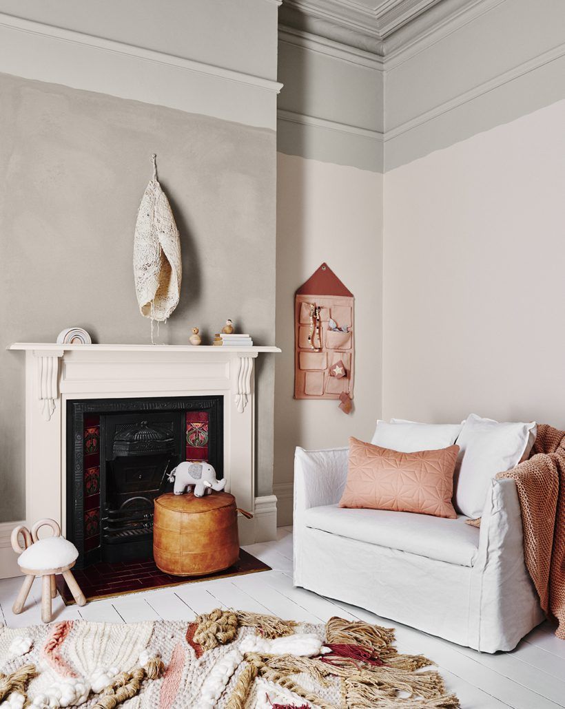 Dulux interior lounge fireplace cream