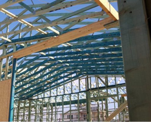 Oxley frame and trusses residential building
