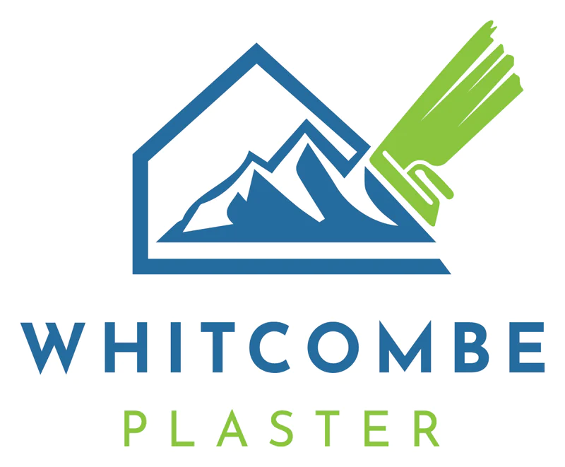 Whitecombe Plaster logo green and blue