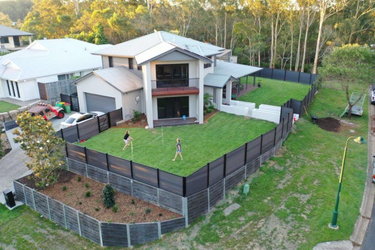 ALS retaining wall fence backyard residential