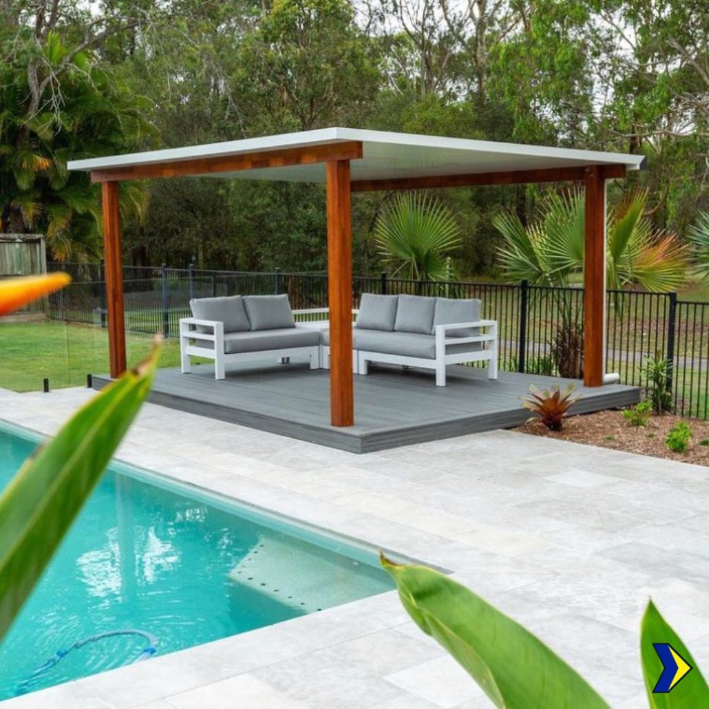 Delta Panels outdoor pool area
