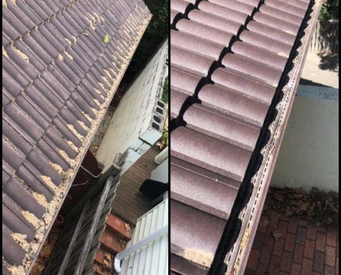 Oates Roofing Maintenance before and after residential roofing