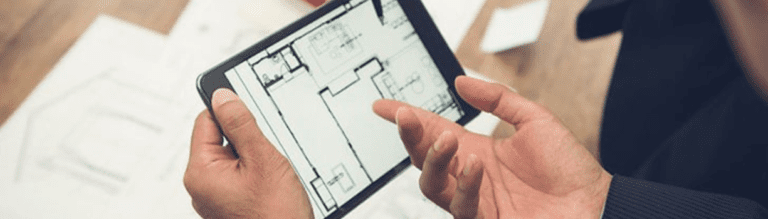 estimating software in hands close up