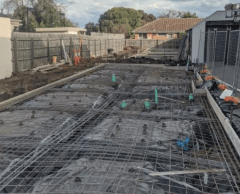 Level Slabs pre pour foundations reo mesh