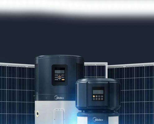 Chromagen water heaters on solar panels