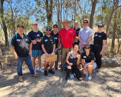Group shot of members at Clay Shooting Day event
