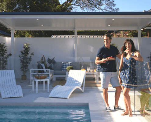Versiclad outdoor space roof panels