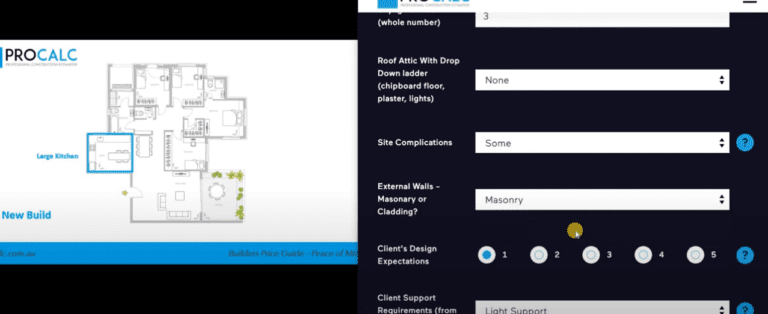 Procalc screenshot of website