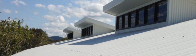 Raven Roofing white colourbond roofing close up