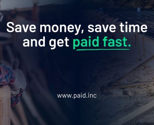 paid feature image tradie on site with text overlay