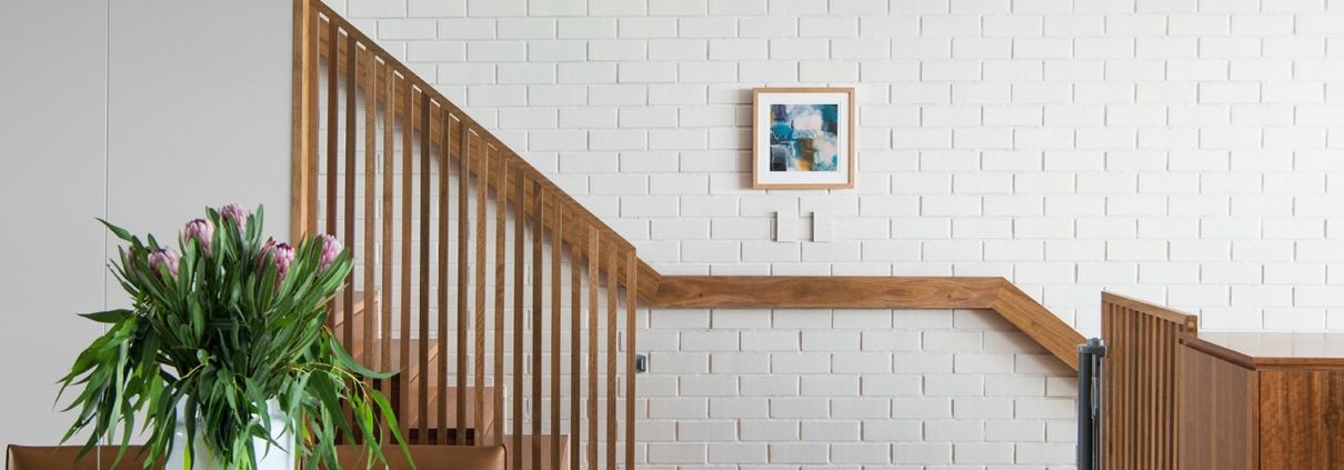 PGH Bricks internal feature wall staircase