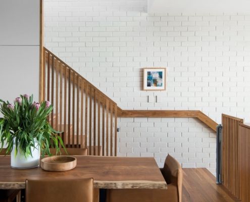 PGH Bricks internal feature wall staircase