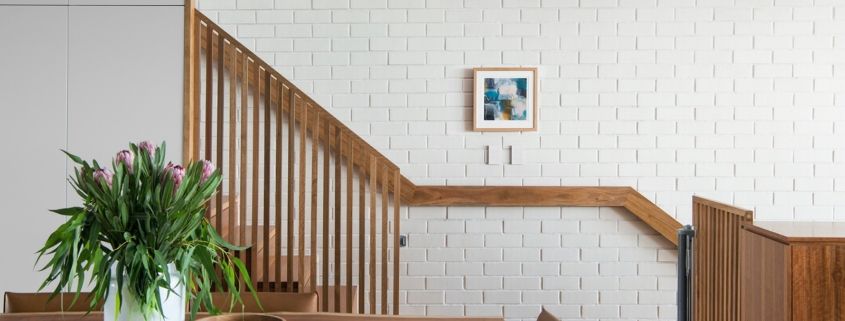 PGH Bricks internal feature wall staircase
