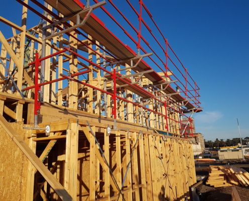 LINC scaffolding on timber frame