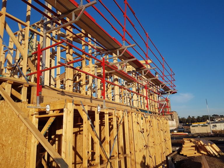 LINC scaffolding on timber frame