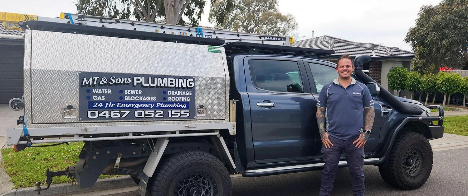 Martin with plumbing truck