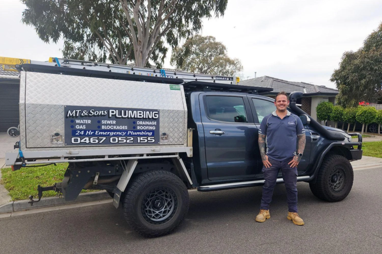 Martin with plumbing truck