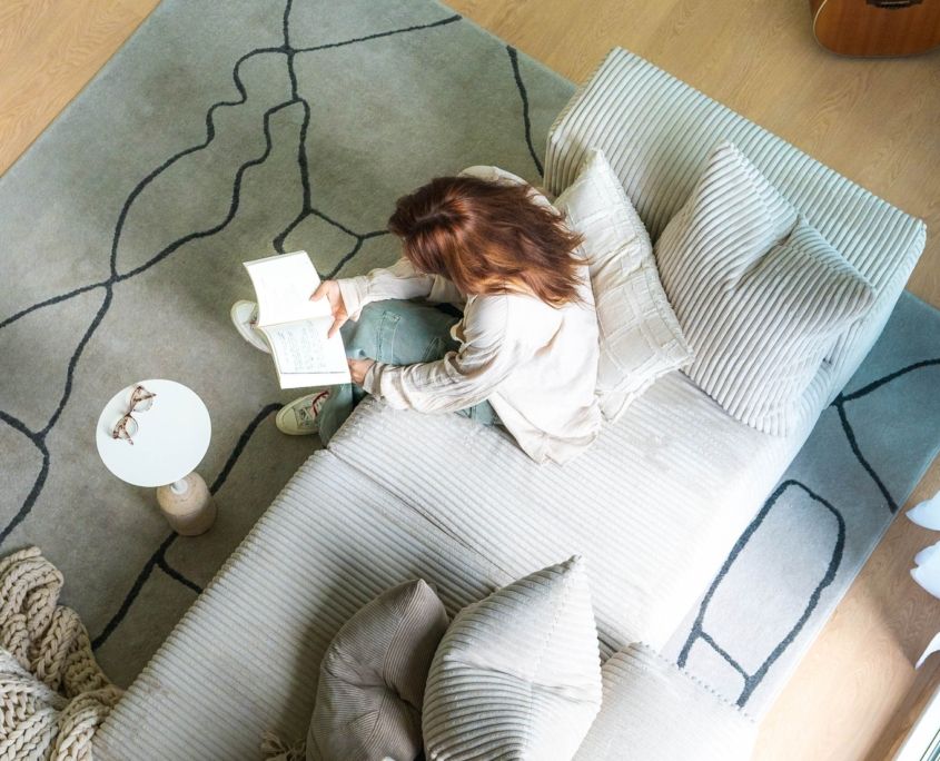 Flooring Xtra living room birds eye view hardwood floors