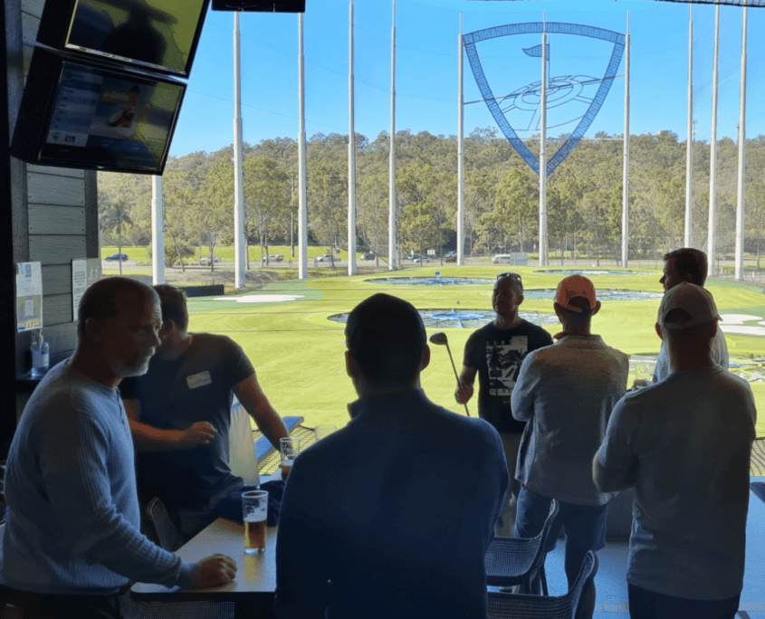 Topgolf event with TAG members