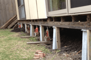 getting dirty restumping under house