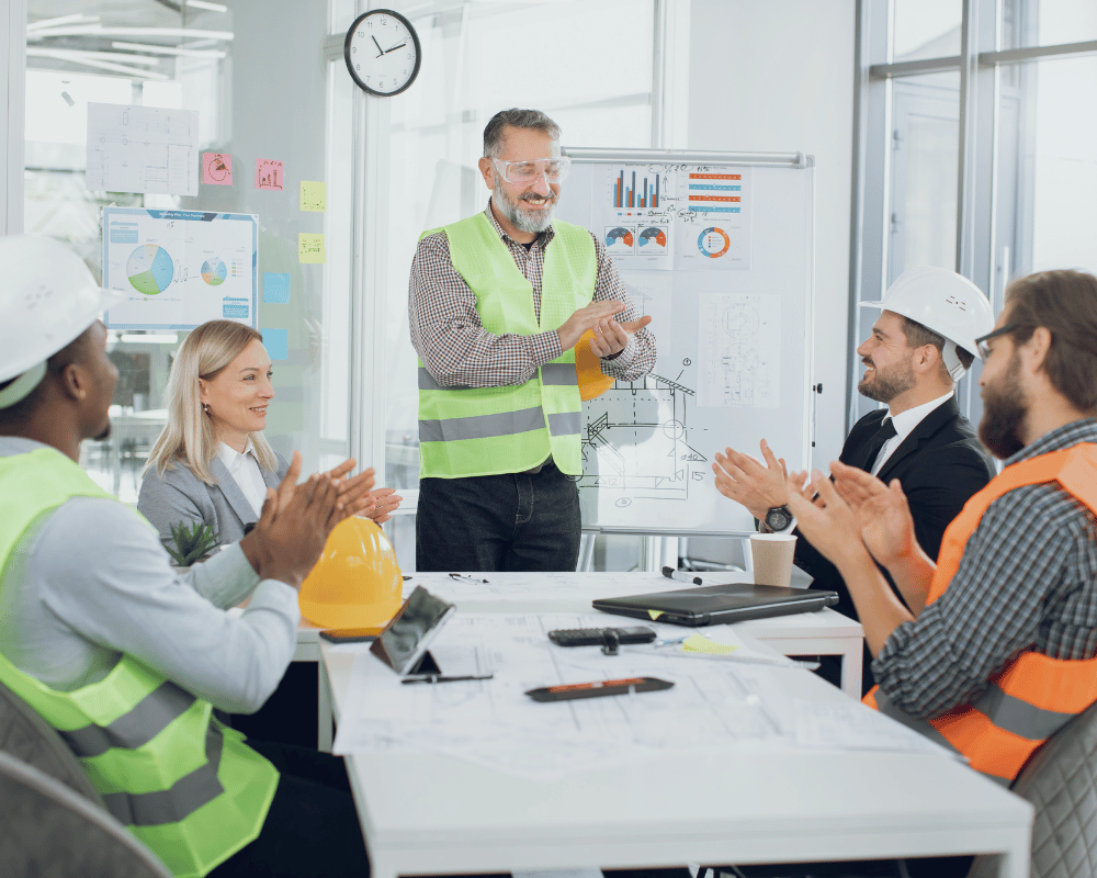 builders around business table builders around business table