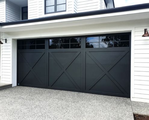 Custom made Farmhouse styled Garage Door scaled