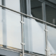 steel balustrading with glass