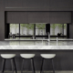 glass splashbacks luminae modern black kitchen