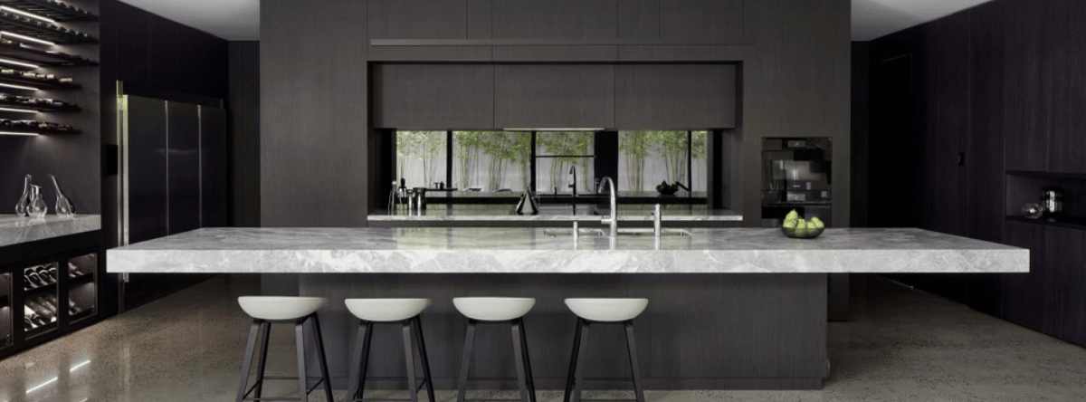 glass splashbacks luminae modern black kitchen