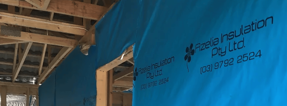 Azelia insulation wrap on new build with Azelia logo