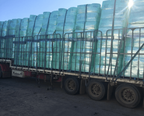 Azelia insulation battens out for delivery on truck