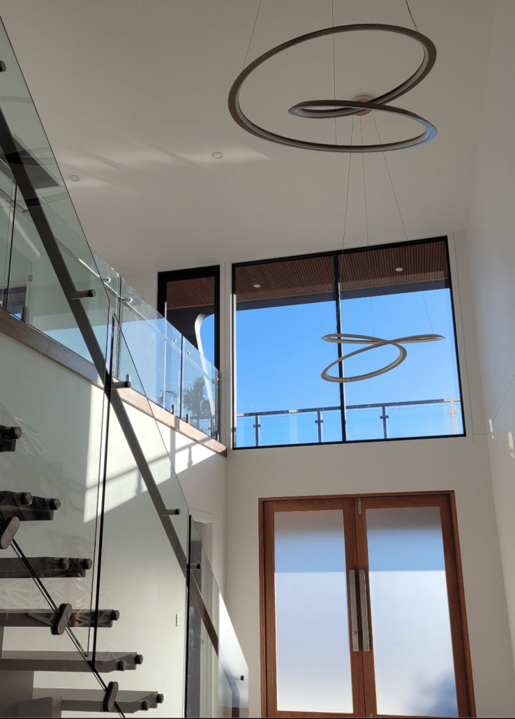 prestige plaster entryway tall ceiling white walls