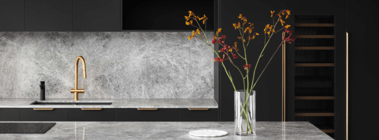 luminae glass splashback kitchen marble grey