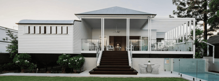 Newsletter Banner raise my house modern white queenslander