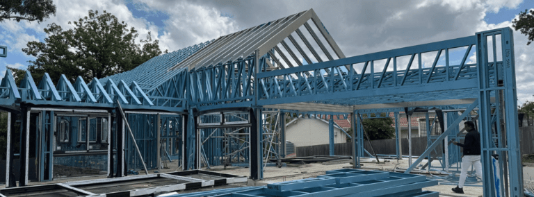 Newsletter Banner 2025 hardcore steel frame on construction site