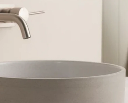 Designer bathware basin banner