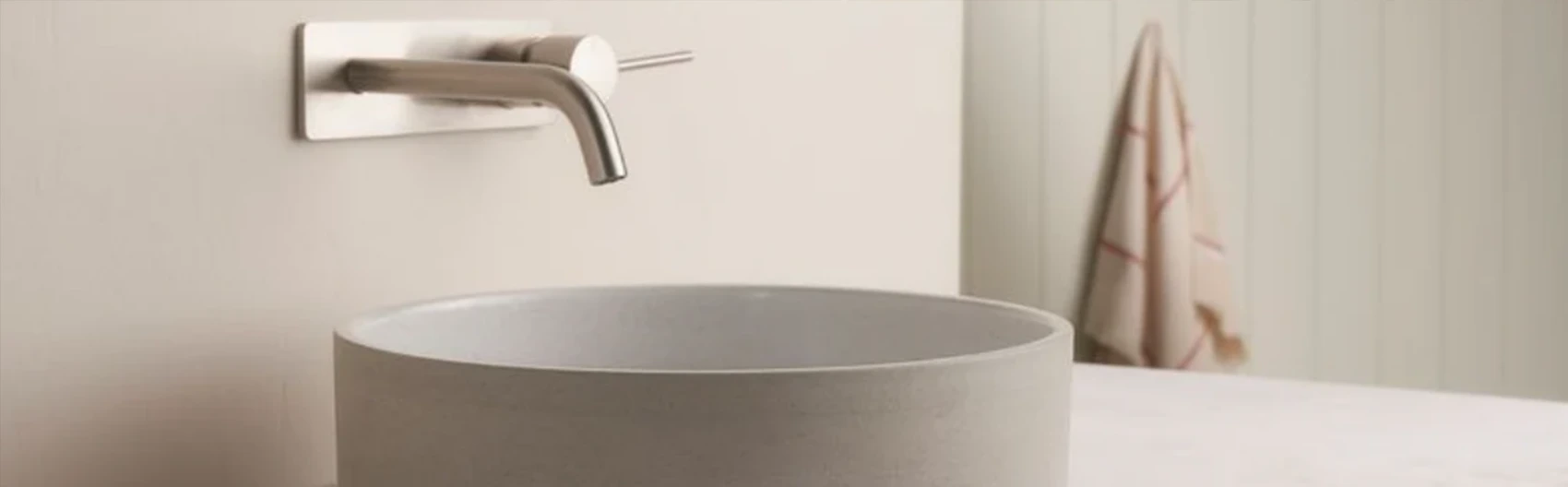 Designer bathware basin banner