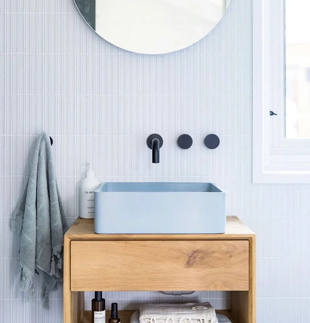 Designer bathware blue