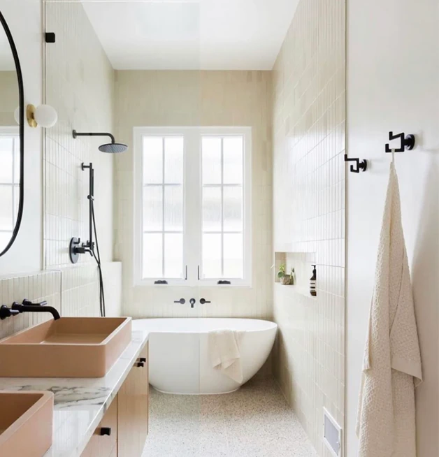 Designer bathware peach