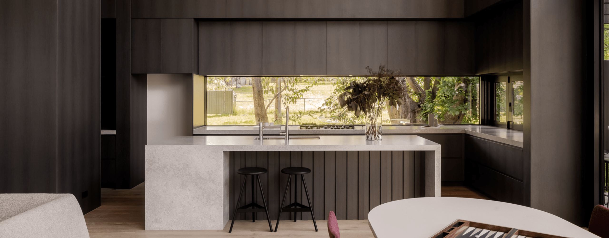 Willoughby and fahy bespoke high contrast kitchen